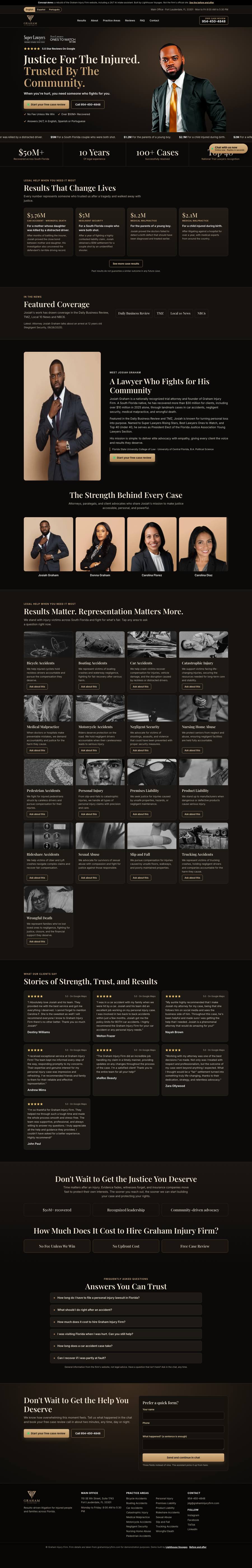 Rebuilt homepage, desktop, full page
