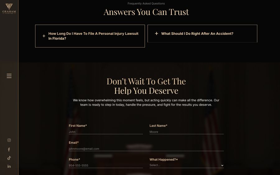 Current contact form